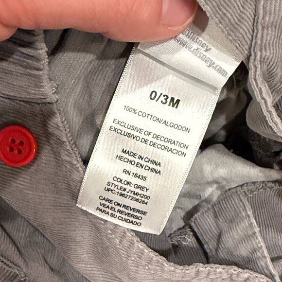 Disney Baby Mickey Mouse Corduroy Overalls - Picture 7 of 7